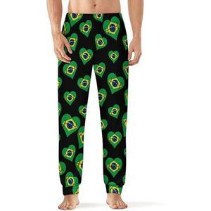 Love Brazil Heartbeat mannen slaap pyjama lounge broek rechte pasvorm slaap bodems zachte lange pyjama broek nachtkleding