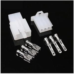 QCKNKMGG 10 set/partij 2.8mm Automotive Connector Kit 2 3 4 6 Pin Elektrische Draad Connectors Toepassing Op Motorrijwiel Auto boten Aansluitingen buiten de behuizing, elektriciteit(10sets 3pin)
