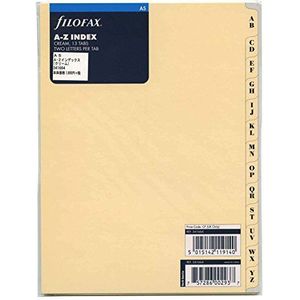 Filofax Navulling Invoegen A-Z Index A5 Cream Ref 341664