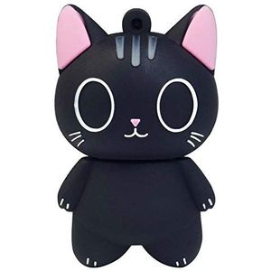 LEIZHAN 32GB USB Stick USB-Flashstation Computer Geheugenstick Schokbestendig Geweldig cadeau Hoge snelheid (Zwarte kat,32GB)
