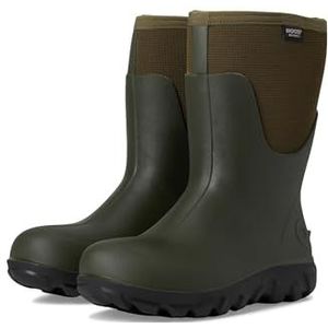BOGS Klassieke naadloze medio waterdichte regenlaarzen voor heren, Donkergroen, 41.5 EU