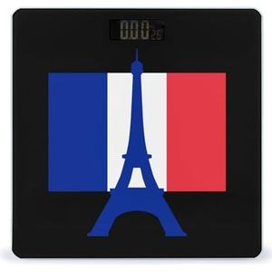 Eiffeltoren Frankrijk Vlag Mode Digitale Badkamer Weegschalen voor Lichaamsgewicht LED Display Home Gym