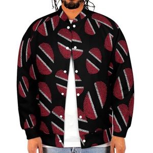 Trinidad en Tobago Finge Print Grappige Heren Baseball Jacket Gedrukt Jas Zachte Sweatshirt Voor Lente Herfst