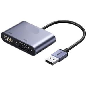 ALcorY Converter USB 3.0 naar HDMI/VGA Laptop externe grafische kaart Computer aangesloten op TV Projector (Kleur: USB3.0 naar HDMIVGA Converter)