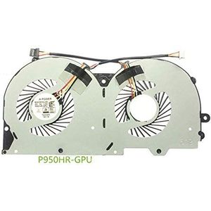 LMNCBVYA FCQLR Laptop Cooling Fan for Clevo P950 P950HR - BS500HS-U3D DC5V 0.50A 4-Wires GPU Fan Replacement