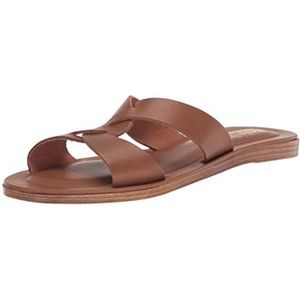 Bella Vita Made in Italy Vrouwen Dov-Italy Flat Slide Sandaal, Whisky Leer, 5.5 UK, Whisky Leer, 5.5 UK Wide