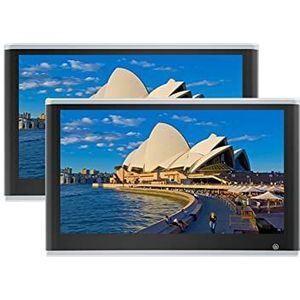 Draagbare dvd-speler voor videospelers op hoofdsteunen in auto's Auto Hoofdsteun Monitor Touch Screen 11/12/13 Inch 3 + 32 GB Auto Achterbank Video Player auto Logo HDMI In/Out met HD-roterend scherm