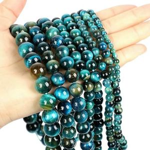 AAA Natuursteen kralen Gele tijgeroog kraal Ronde losse spacer kralen Voor sieraden maken DIY armband ketting 4/6/8/10mm-saffier A-10mm 36-38 stuks