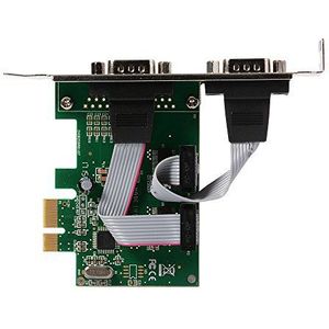 Dubbele poorten 9-pins seriële RS232 DB9 PCI-E kaart Com