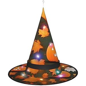 FRESQA Happy Thanksgiving Day Pompoen Halloween Volwassen Boze Heksenhoed, Voor Decoratie Heks Kostuum Voor Halloween Cosplay Party