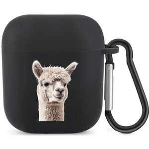 Llama Dier Leuke Case Voor AirPods 2&1 Schokbestendige Beschermende Hoofdtelefoon Gevallen Cover Met Sleutelhanger Voor Mannen Vrouwen