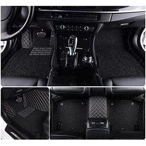 Waterdichte Autotapijten Dubbellaags Lederen Auto Vloermatten Anti Slip Mat Voor BMW Voor Serie X1 3 5 6 7 Voor Coupe Auto Tapijten Covers All weather antislipmat(All black)