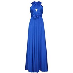 QIANKUN Sexy Vrouwen Boho Maxi Club Jurk Rode Bandage Lange Jurk Party Multiway Bruidsmeisjes Convertible Infinity Robe-Royal blauw, S