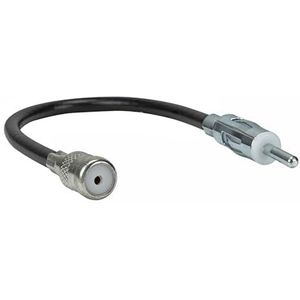 tomzz Audio 1500-008 Antenneadapter din-stekker (m) naar iso-koppeling (f) met kabelverlenging ca. 20cm