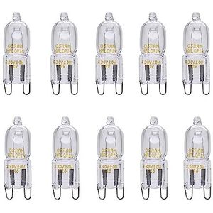 Osram Set van 10 penfittinglampen 20 Watt G9 Halopin 66720 230 Volt dimbaar warm wit | 235 lumen | halogeenstift | halogeenlamp