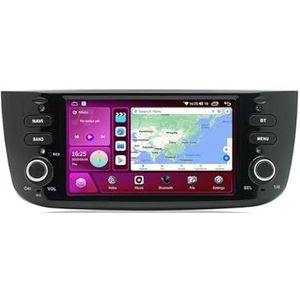 Android 15 Autoradio 9 inch touchscreen voor FIAT Punto 2012-2015 Autoradio Navigatie met Carplay met GPS navigatie Bluetooth FM USB Steering Wheel Control(X7 6G+128G)