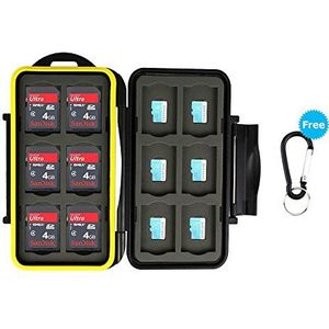 JJC - Hoes voor Geheugenkaarten - 24 Sleuven - Waterbestendig - ABS-Kunststof