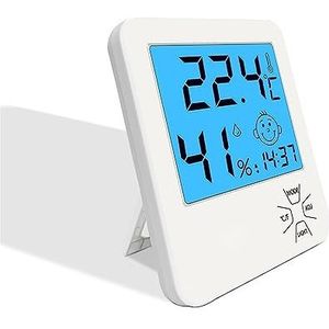 LCD Digitale Indoor Temperatuur Vochtigheid Meter Klok Elektronische Home Thermometer Meter Met Backlight Functie Hygrometer