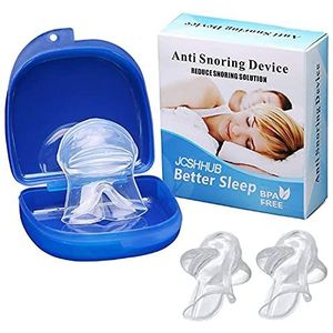 Siliconen apneu slaaphulp, 2 stuks, tonghouder, zacht, transparant, slaapapneu, anti-snuring-apparaat om het snurken te stoppen