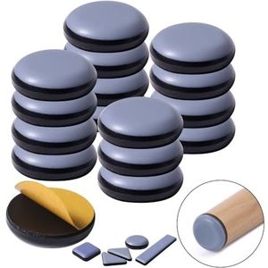 Meubelschuifregelaars voor tapijt en hardhouten vloeren, zelfklevende meubelglijders, zelfklevende meubelschuifregelaars pads (rond 25 mm)