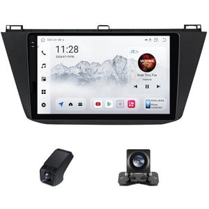 10"" Autoradio Bluetooth geldt voor Volkswagen Tiguan 2 Mk 2016-2022 Carplay Android Auto/DSP/GPS Navi RDS/FM Ingebouwde 4G LTE en WiFi,Android 14 Radio 2 din met achteruitrijcamera(C20Plus)
