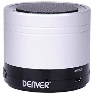 DENVER BTS-20 Bluetooth luidspreker, draadloos, 2 watt, zilver