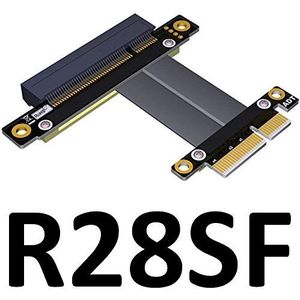 MEO PCI-E x8 Converter naar x4 pcie 4X naar 8X Network Card LAN SSD Expansion Adapter pcie3.0 Flexibele platte kabel (90cm, R28SF)