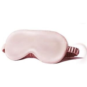Zijden oogmasker om te slapen vrouwen natuurlijke zijde slapen oogmasker schaduw zacht slaapmasker ooglapje ademend oogmasker slaapverband op ogen om te slapen (roze)