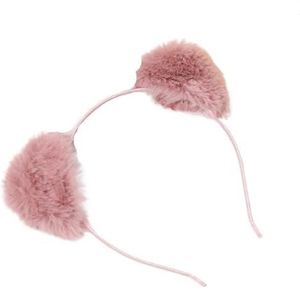 Vrouwen kat oor hoofdband cartoon pluche haarband schattig wassen gezicht haarband hoofdtooi meisje haaraccessoires (Color : Pink)