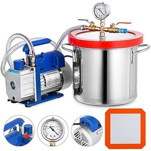 2 Gallon Kamer Kit 3CFM Vacuümpomp 1/4HP Gecontroleerde Ontgassing Meter for Huishoudelijke Airconditioning Koelmiddel