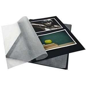 goldbuch 83006 Fotokarton met pergamijn, 20 vellen, voor Bella Vista fotoringbanden en mappen, fotoalbumvulling, voor het vullen van fotomappen, formaat DIN A4, zwart, 23,2 x 29,7 cm
