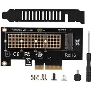 PCIe NVMe-adapter, M.2 NVMe (M Key) SSD Naar PCI-Express 3.0 GEN3 X4, Ondersteuning M.2 NVMe 2230 2242 2260 2280 SSD, Hoge Snelheid 40 Gbps