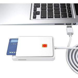 CAC Smart Card-lezer, Toegangslezer voor USB-smartcards, Draagbare en universele USB CAC-lezer voor ATM Transfer Tax Work Balance Query Jomewory