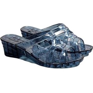 Slippers, Mode Kristallen Pantoffels Binnen Buiten Dikke Bodem Helling Sandalen met Persoonlijkheid,voor dames en heren(Blue,40 EU)