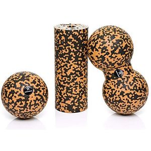 BODYMATE Mini-set: mini-fasciarol lengte 15 x diameter 6 cm; bal diameter 8 cm; duobal diameter 8 cm - verschillende kleuren