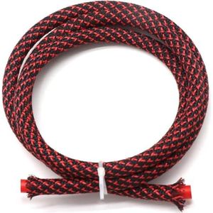 Uitbreidbare, geweven kabelbehuizing Gevlochten uitbreidbare kabelmouw, veelkleurig, 2-40 mm(Black Red,14MM-5 METERS)