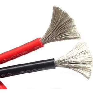 Flexibele siliconen elektrische draad, Koperdraad siliconen kabel batterijdraad 12-30AWG veelkleurig(Rgx 001 Red,14 AWG 1M)