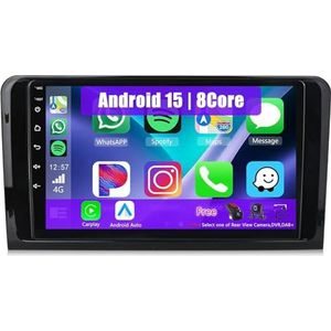 Android Radio voor Benz M-Class GL-Class 2005-2009, 9 inch Touchscreen Autoradio met Wireless CarPlay Android Auto Bluetooth WIFI(4Core(1+32GB))