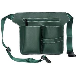 Kapsalon Schoudertas, Opbergtas voor Kappersgereedschap, Modieuze Lederen Tas voor Taille en Schouder Tas voor Elektriciens, Groen