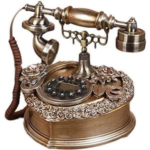 Telefoon Retro Telefoon Vaste lijn Gebruikt voor Kantoor Familie Woonkamer Decoratie (Brons)