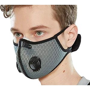 Anti-stof masker Unisex Training Smog Gezichtsmasker Running Stoffilter Cover Maskers Fietsen Fiets MFAZ Morefaz Ltd (Grijs Opknoping Oor)