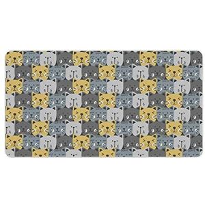 Katten Vector Patroon Mode Bureau Muismat Antislip Gaming Muismat Accessoires Decor 40X75cm