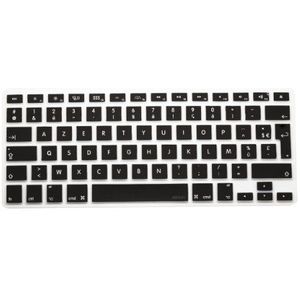 MiNGFi Siliconen Toetsenbordbeschermer Franse AZERTY voor MacBook Pro 13"" A1278 A1425 A1502 Air 13"" A1369 A1466 Pro 15"" A1398 A1286 Pro 17"" A1297 (2008–2017) EU/ISO - Zwart