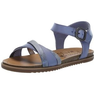 Blowfish Malibu Monti sandalen met enkelbandje voor dames, plat, dromerig blauw, 4,5 UK, Dromerig Blauw, 37.5 EU