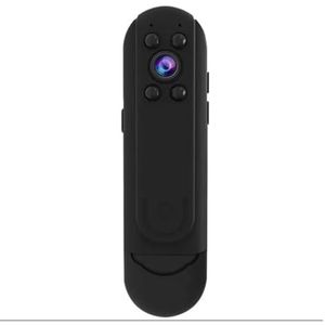Mini-lichaamscamera, Minicamera HD Digitale Micro DV Groothoek Body Cam Bewegingsdetectie Snapshot Loop Recording Camcorder Dubbele achterclip voor wetshandhaving, levering (Size : With 64GB Card, C