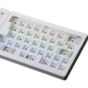 QPSJXN Aanpasbaar mechanisch split-toetsenbord, draadloos, bluetooth, hot swappable afdichtingsontwerp over en QMK GMK70