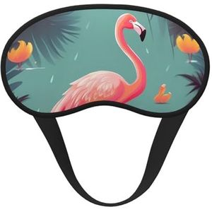 Flamingo Slaapmasker voor zijslaper, lichtblokkerende nachtmaskers voor slapen oogmasker voor vrouwen mannen oogbedekking zachte comfortabele oogschaduw voor reizen, dutje