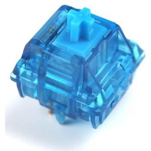 JJCFGRDM 10-pack v2 5pin schakelaars transparant smokey behuizing blauw geel rood zwart stil zwart mechanisch toetsenbord (kleur: blauwe inkt)