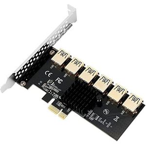 PCI-E 1X naar Externe 6 PCI-E USB 3.0 Adapter Multiplierkaart voor Bitcoin-mijnbouw
