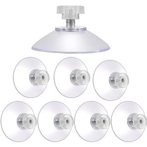 8 stuks extra sterke transparante pvc-zuignappen, veelzijdig inzetbare zuignappen, zuignappen met schroefdraad, raamzuignappen, sterke kleine zuignappen voor ramen, glas, auto, glas, badkamer, muur en
